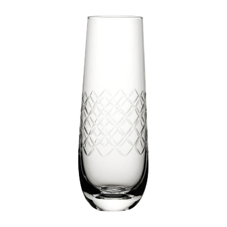 Utopia Raffles Diamond Champagne Glasses 300ml (Pack of 6) - CZ060  Utopia