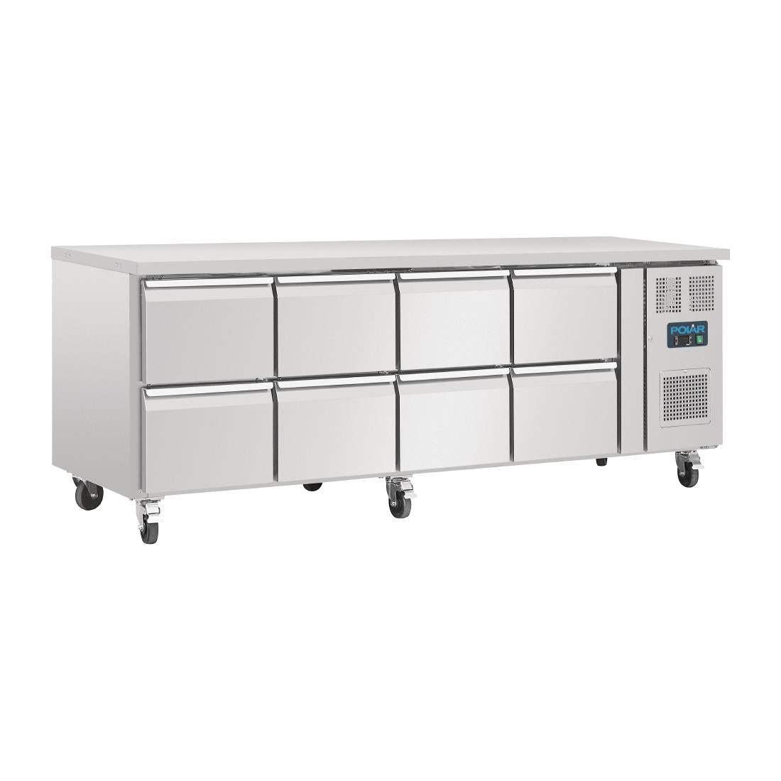 Polar U-Series Eight Drawer Gastronorm Counter Fridge - DA549  Polar