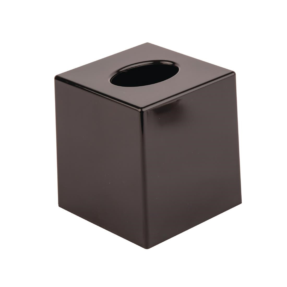 Hotel Complimentary Black Cube Tissue Holder - DA603  Bolero