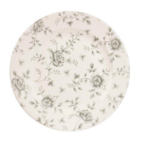 Churchill Vintage Prints Rose Chintz Profile Plates Grey 305mm (Pack of 6) - DA664  Churchill