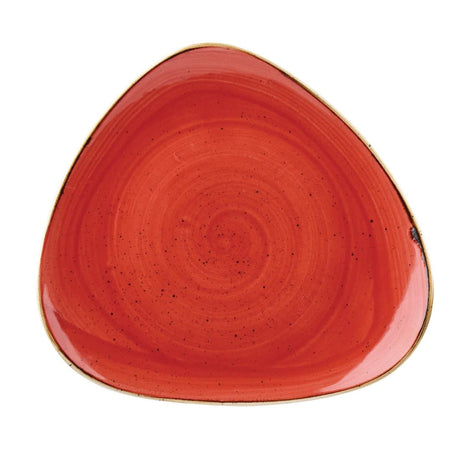 Churchill Stonecast Triangle Plates Berry Red 311mm (Pack of 6) - DB065  Churchill