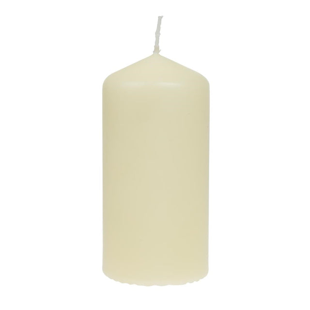 Bolsius Tall Pillar Candles Ivory 120mm (Pack of 12) - DB087  Bolsius