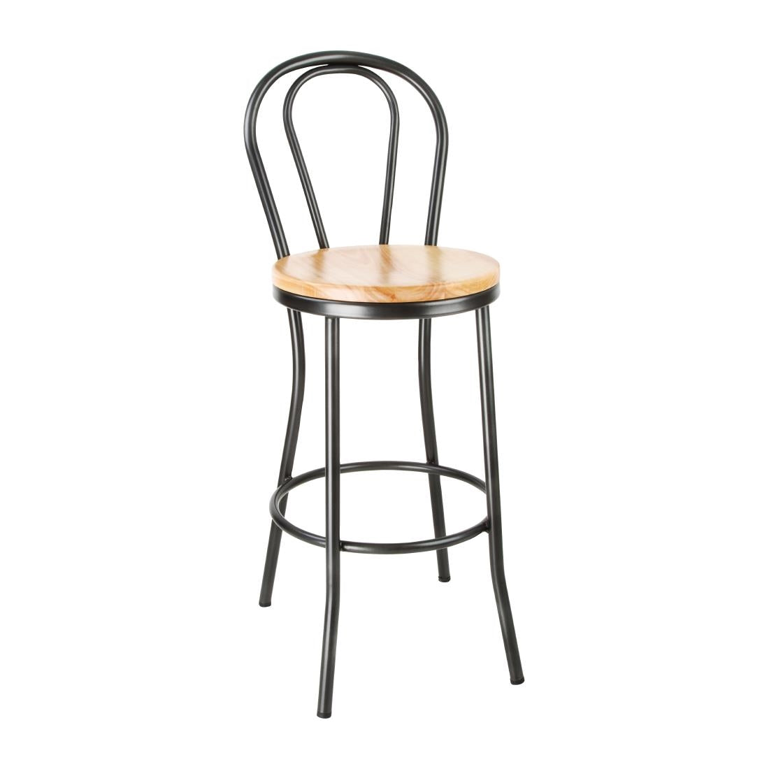 Bolero Clarisse High Stools Metallic Grey (Pack of 1) - DC179 Stools Bolero