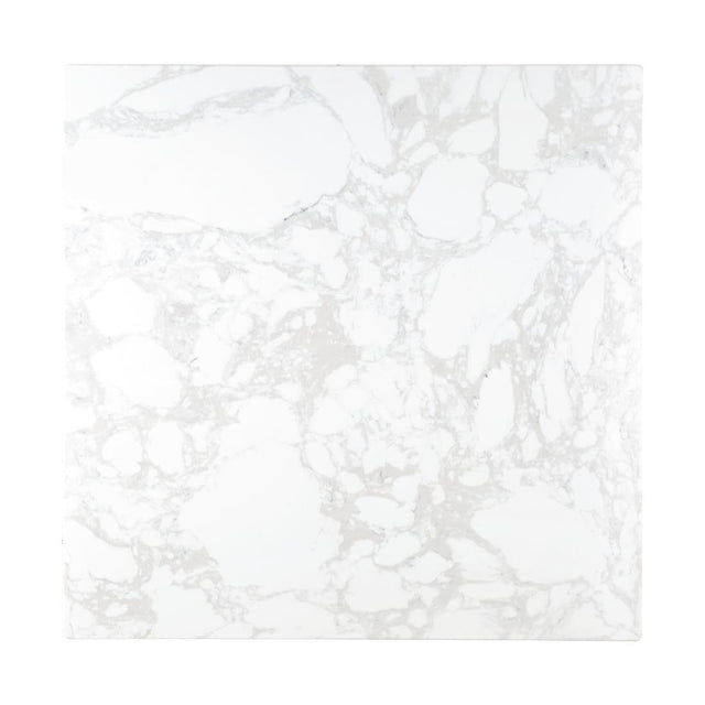 Bolero Square Marble Effect Tabletop White 600mm - DC301  Bolero