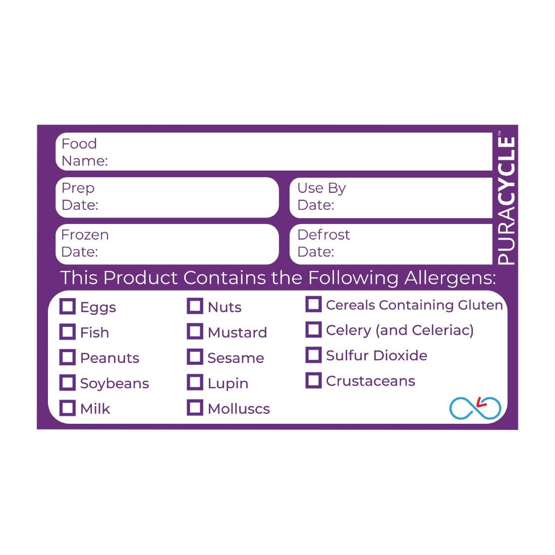 Puracycle Reusable Purple Allergen Labels (Pack of 20) - DC458  PuraCycle