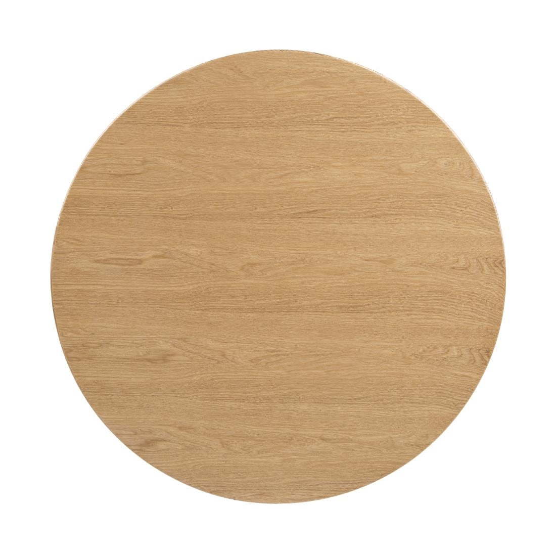 Bolero Pre-drilled Round Table Top Natural Ash Veneer 600mm - DC469  Bolero