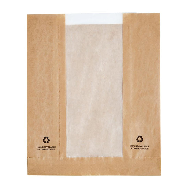 Fiesta Compostable Food Bags with Glassine Windows (Pack of 1000) - DC875  Fiesta