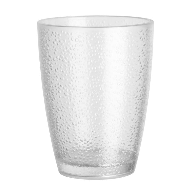 Olympia Kristallon Polycarbonate Tumbler Pebbled Clear 275ml (Pack of 6) - DC928  Olympia