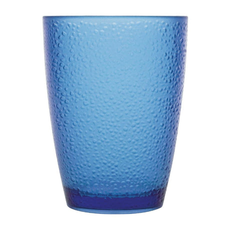 Olympia Kristallon Polycarbonate Tumbler Pebbled Blue 275ml (Pack of 6) - DC929  Olympia