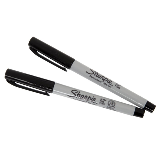 Sharpie Ultra Fine Permanent Marker Black (Pack of 2) - DE707  Sharpie