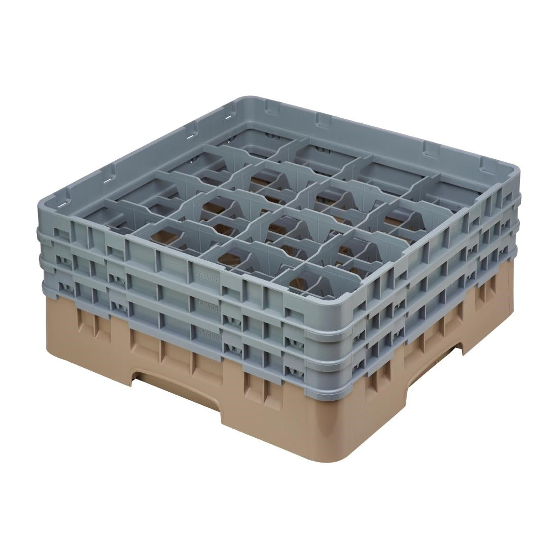 Cambro Camrack Beige 16 Compartments Max Glass Height 174mm - DE783  Cambro