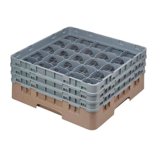 Cambro Camrack Beige 25 Compartments Max Glass Height 174mm - DE789  Cambro