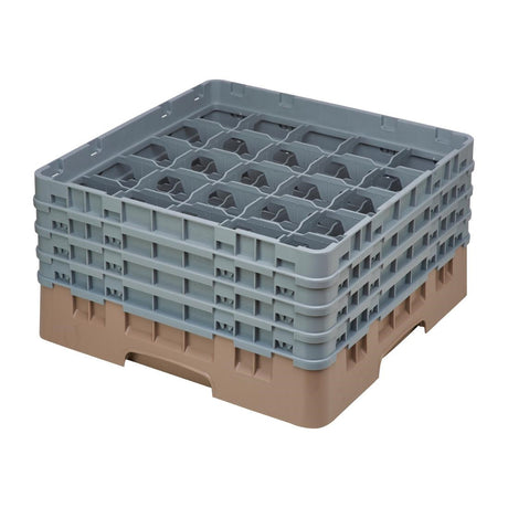 Cambro Camrack Beige 25 Compartments Max Glass Height 215mm - DE790  Cambro