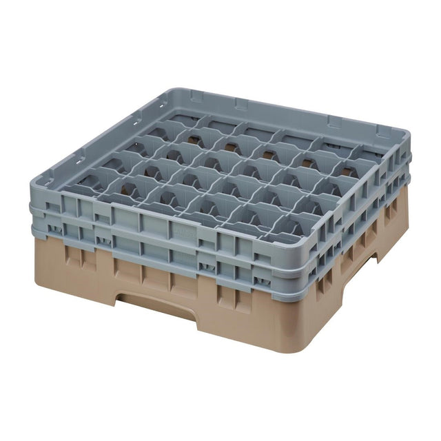 Cambro Camrack Beige 36 Compartments Max Glass Height 133mm - DE794  Cambro