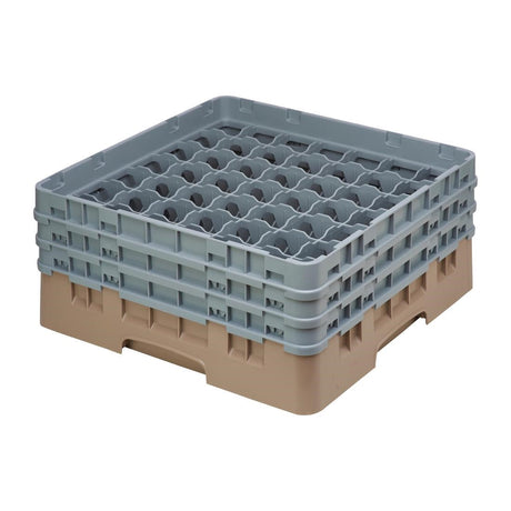 Cambro Camrack Beige 49 Compartments Max Glass Height 174mm - DE798  Cambro