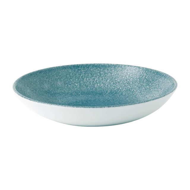 Churchill Studio Prints Raku Round Coupe Bowl Topaz Blue 182mm (Pack of 12) - DE889  Churchill