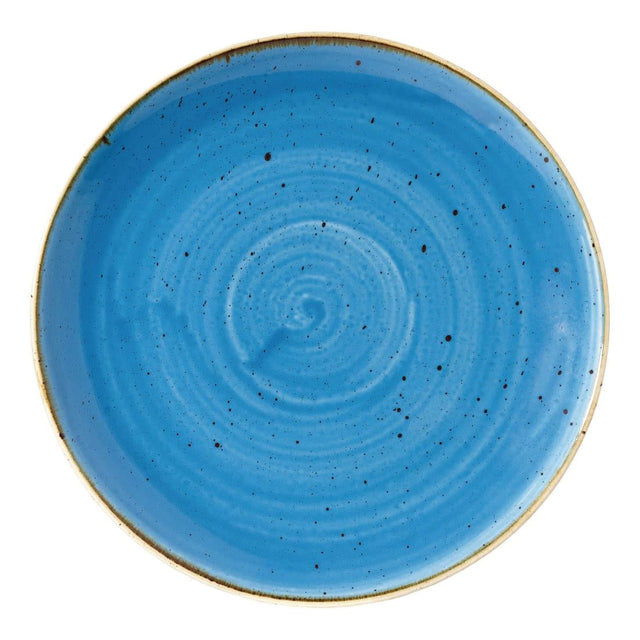 Churchill Stonecast Round Coupe Plates Cornflower Blue 217mm - DF766  Churchill