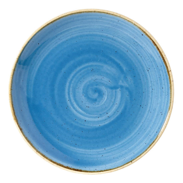 Churchill Stonecast Round Coupe Plates Cornflower Blue 165mm - DF767  Churchill