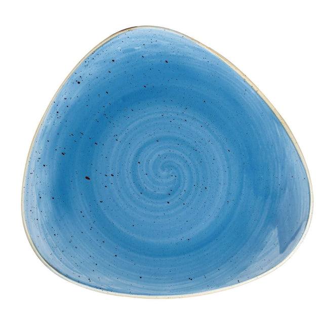 Churchill Stonecast Triangle Plates Cornflower Blue 197mm (Pack of 12) - DF771  Churchill