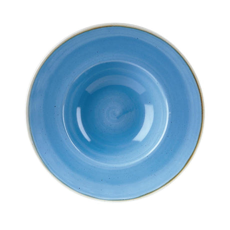 Churchill Stonecast Round Wide Rim Bowls Cornflower Blue 239mm - DF783  Churchill