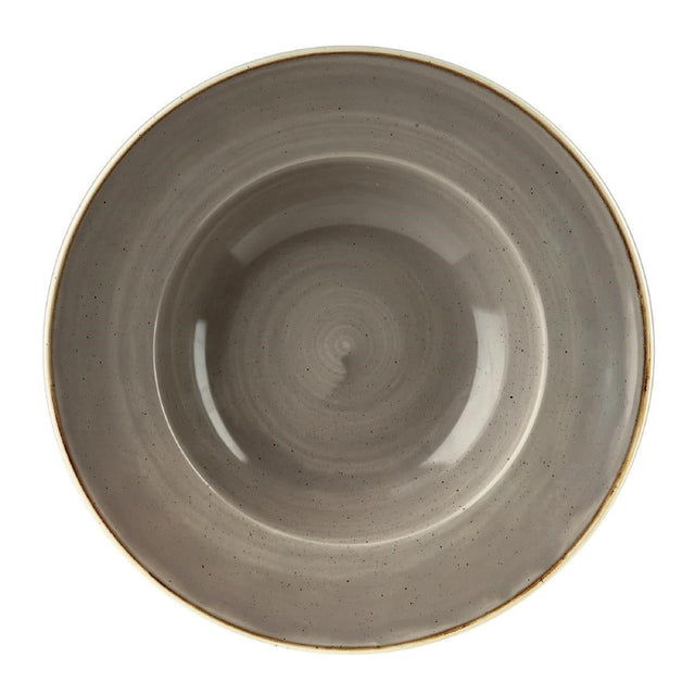 Churchill Stonecast Round Wide Rim Bowls Peppercorn Grey 277mm - DF796  Churchill