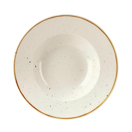 Churchill Stonecast Round Wide Rim Bowls Barley White 280mm - DF798  Churchill