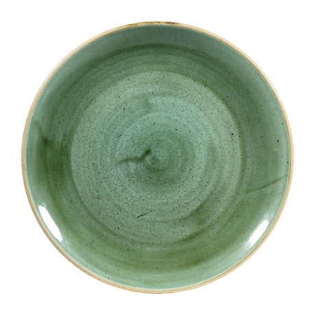 Churchill Stonecast Round Coupe Plates Samphire Green 260mm (Pack of 12) - DF995  Churchill