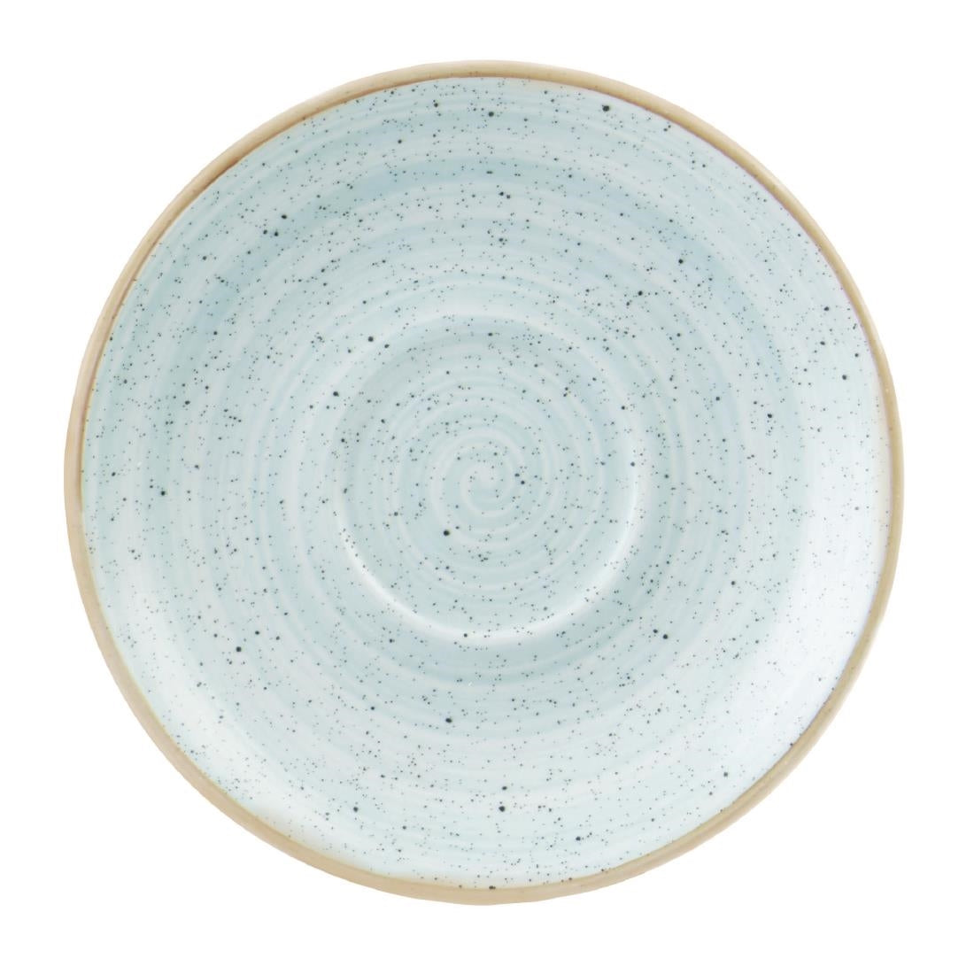 Churchill Stonecast Round Cappuccino Saucers Duck Egg Blue 185mm (Pack of 12) - DK515  Churchill