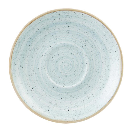 Churchill Stonecast Round Cappuccino Saucers Duck Egg Blue 185mm (Pack of 12) - DK515  Churchill