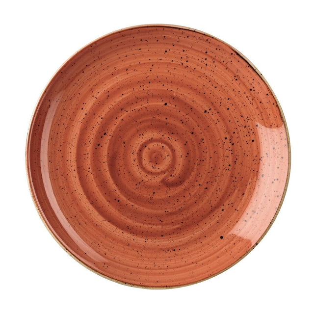 Churchill Stonecast Round Coupe Plate Spiced Orange 295mm (Pack of 12) - DK536  Churchill