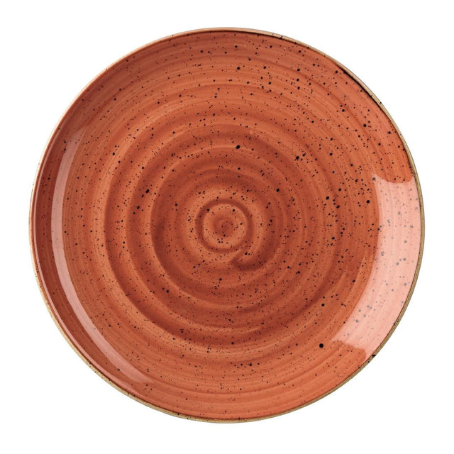 Churchill Stonecast Round Coupe Plate Spiced Orange 200mm (Pack of 12) - DK537  Churchill