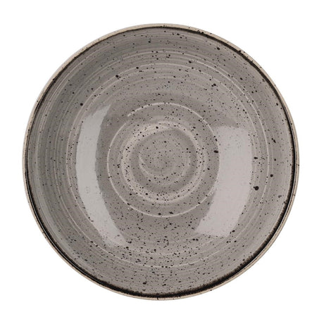 Churchill Stonecast Round Coupe Bowl Peppercorn Grey 200mm - DK557  Churchill