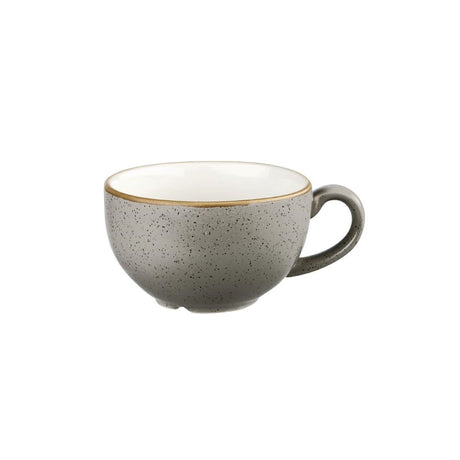 Churchill Stonecast Round Cappuccino Cup Peppercorn Grey 12oz - DK565  Churchill