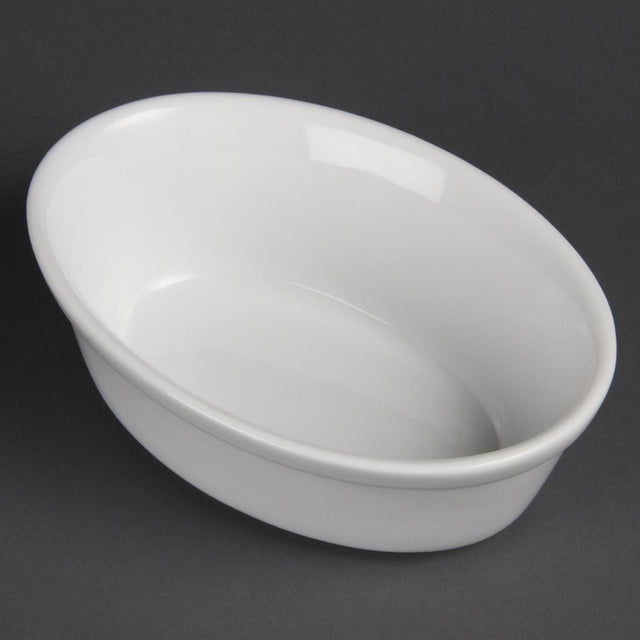 Olympia Whiteware Oval Pie Bowls 161mm (Pack of 6) - DK807  Olympia