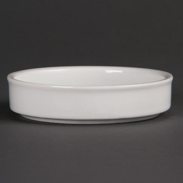 Olympia Mediterranean Stackable Dishes White 102mm (Pack of 6) - DK827  Olympia