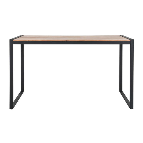 Bolero Steel and Acacia Industrial Bar Table 1800x900mm - DK905  Bolero