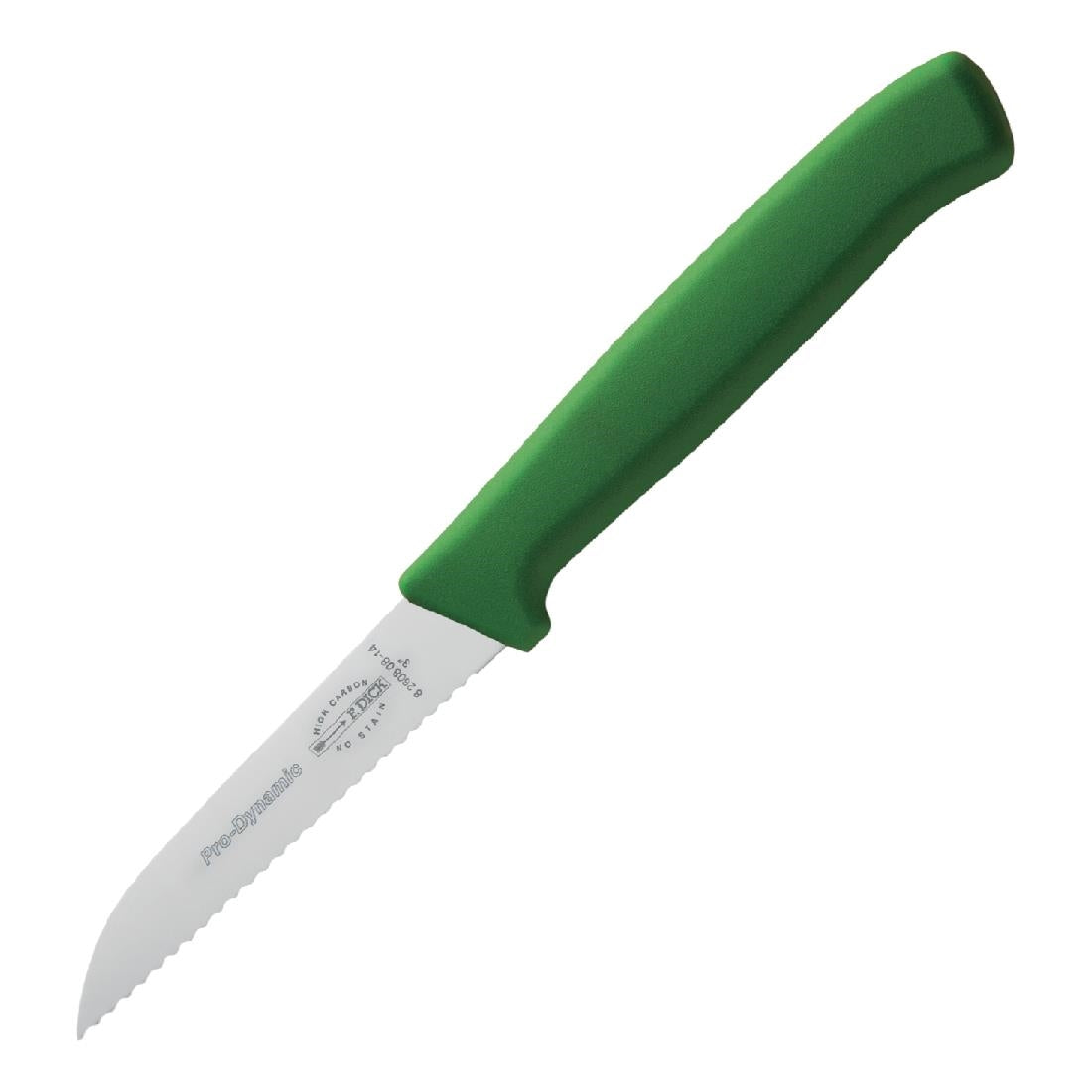 Dick Pro Dynamic HACCP Serrated Utility Knife Green 7.6cm - DL364  Dick