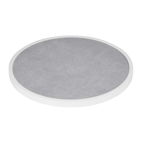 Bolero Fibre Glass Round Table Top Grey Stone Effect 580mm - DL485  Bolero