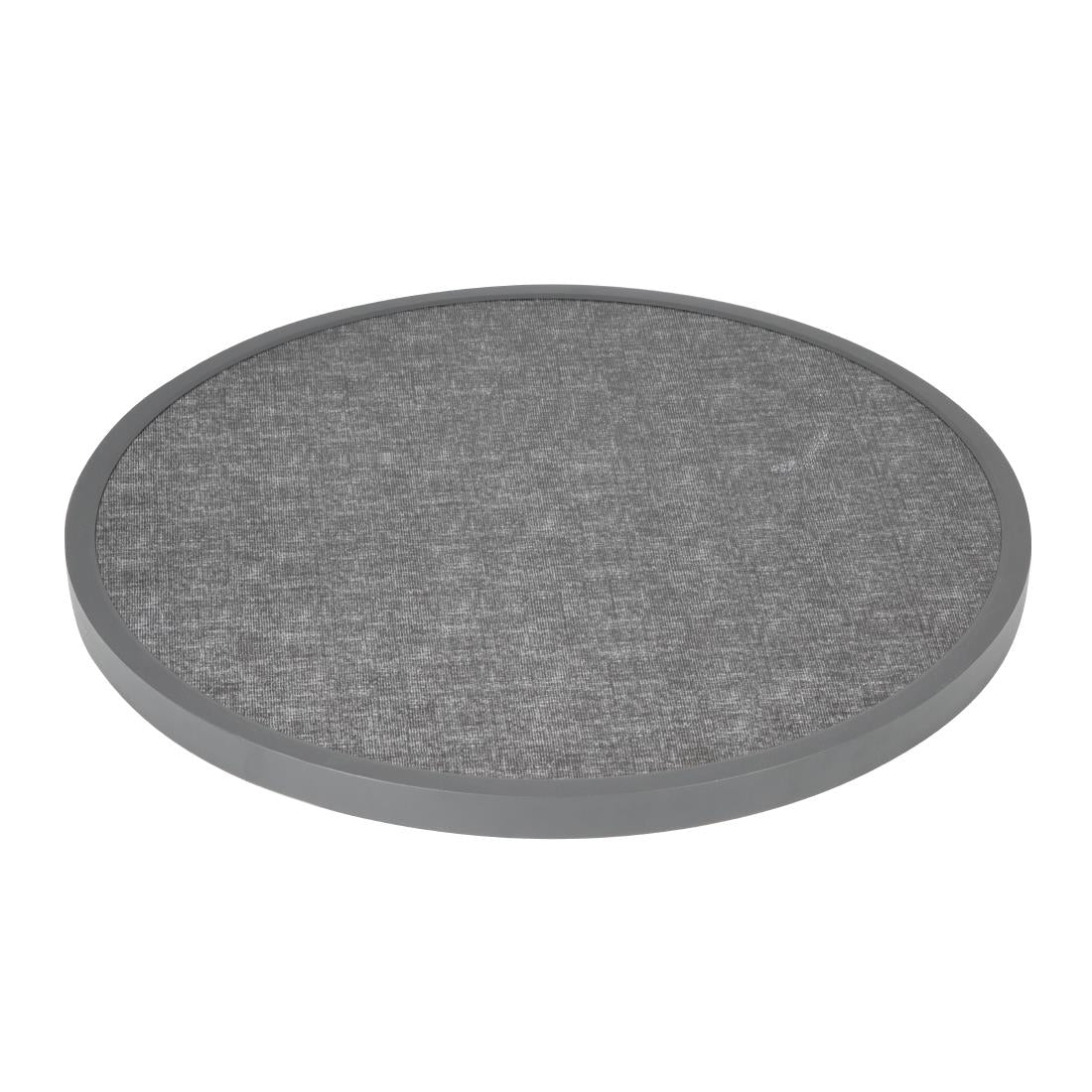 Bolero Fibre Glass Round Table Top Brushed Black 580mm - DL489  Bolero