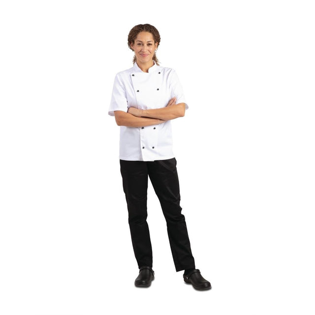 Whites Chicago Unisex Chefs Jacket Short Sleeve White S - DL711-S  Whites Chefs Clothing