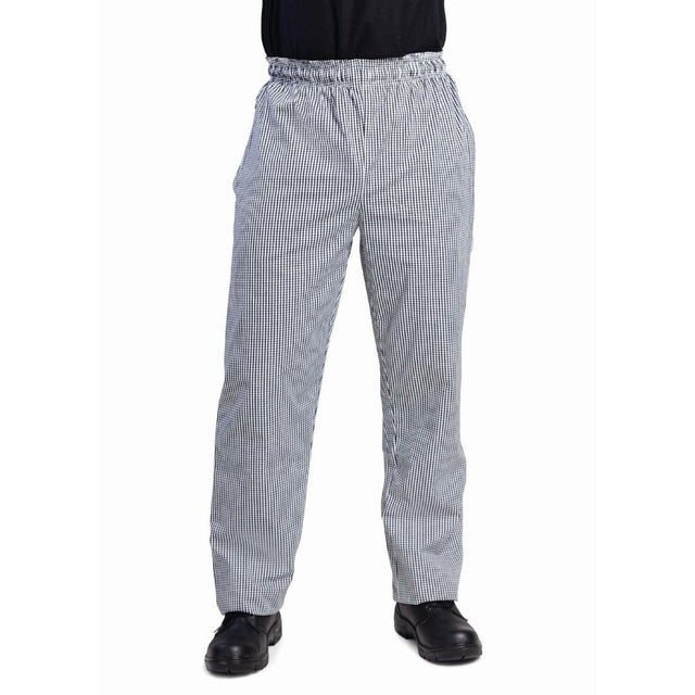 Whites Unisex Vegas Chefs Trousers Black and White Check M - DL712-M  Whites Chefs Clothing