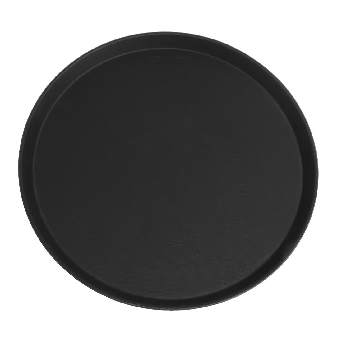 Cambro Camtread Fibreglass Round Non-Slip Tray Black 405mm - DM782  Cambro