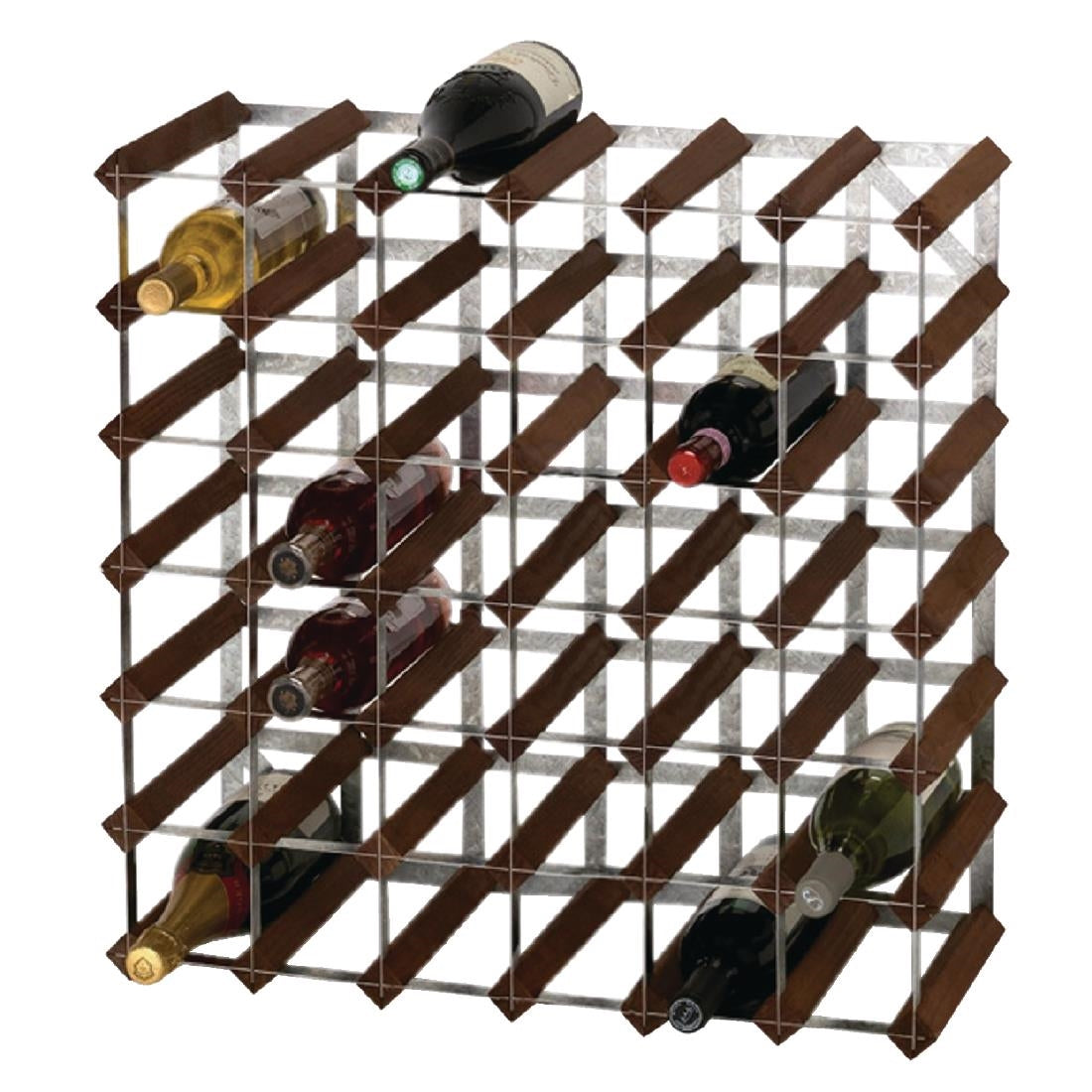 Wine Rack Dark Wood 42 Bottle - DN634  Traditional Wine Racks