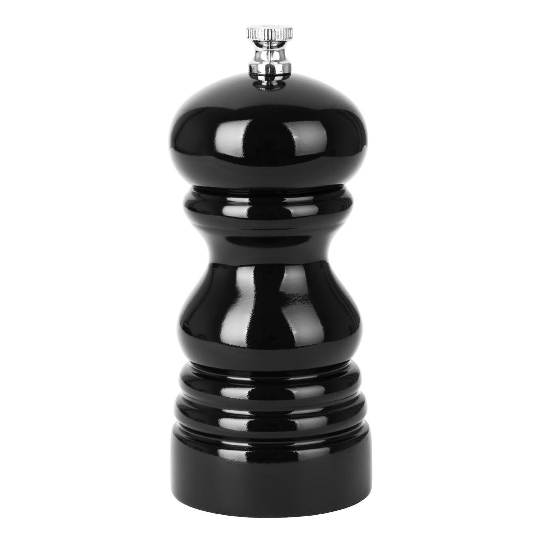 Olympia Salt Or Pepper Grinder Black Hevea Wood 125mm - DN651  Olympia