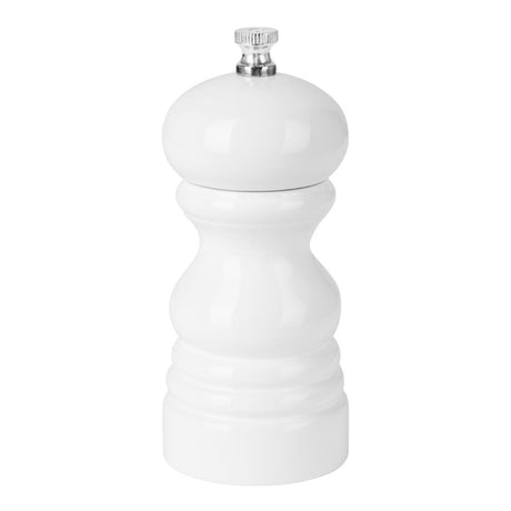 Olympia Salt Or Pepper Grinder White Hevea Wood 125mm - DN652  Olympia