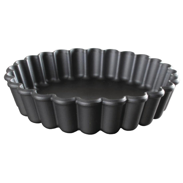 Matfer Bourgeat Exoglass Round Fluted Tartlet Mould 90mm (Pack of 12) - DN954  Matfer Bourgeat