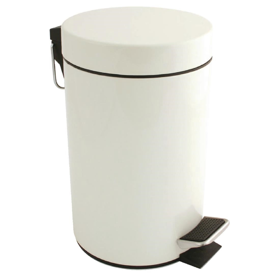 Bolero White Pedal Bin 3Ltr - DP039  Bolero