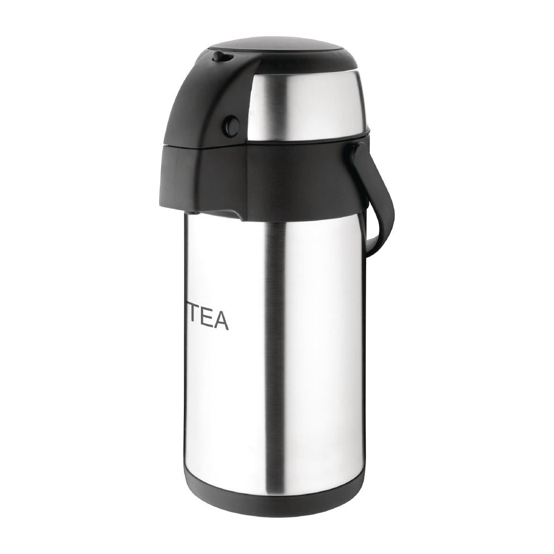 Olympia Pump Action Airpot Etched 'Tea' 3Ltr - DP127  Olympia