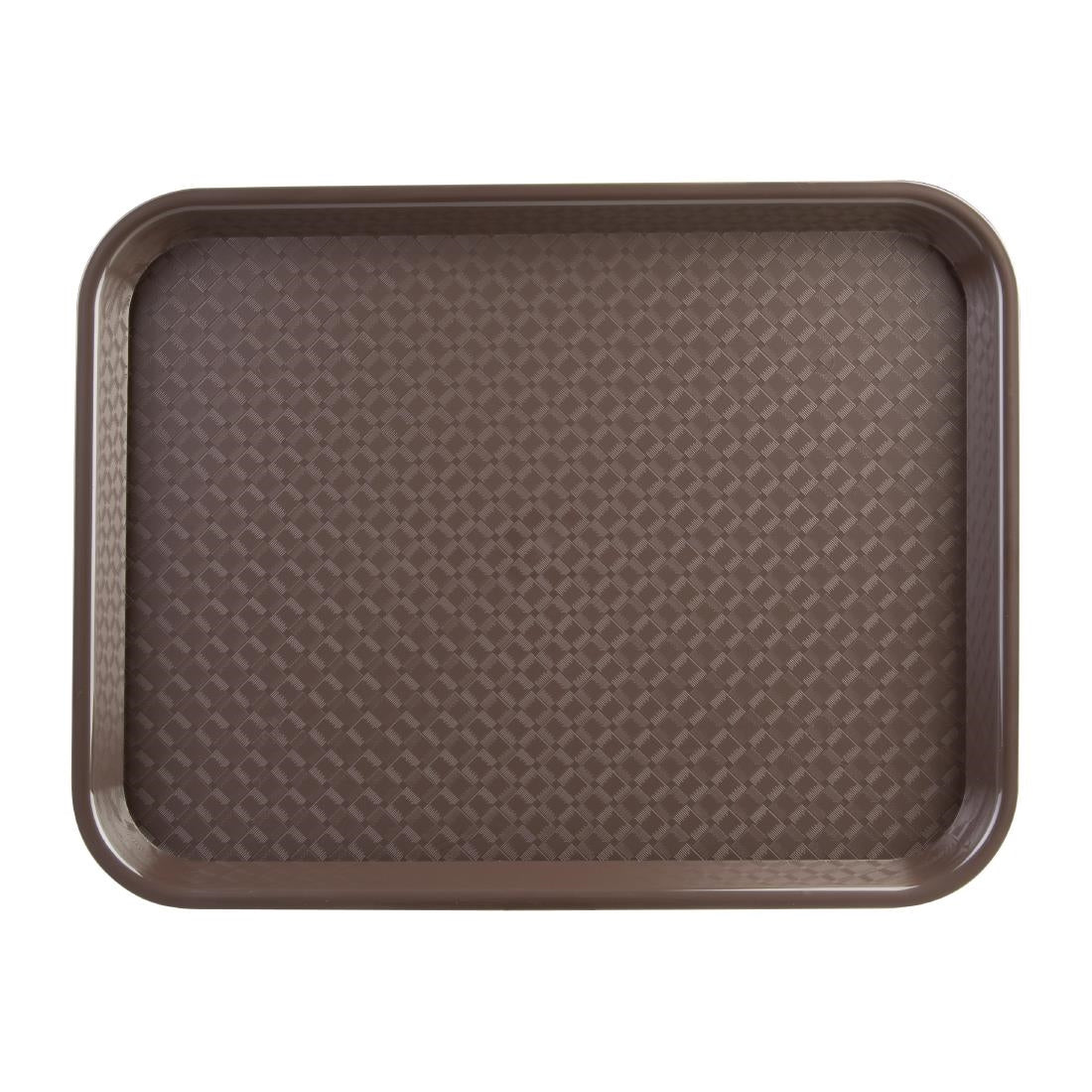 Olympia Kristallon Small Polypropylene Fast Food Tray Brown 345mm - DP218  Olympia