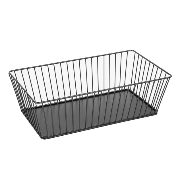 Olympia Wire Food Display Tray Rectangular Black 330x190x100mm - DP671  Olympia